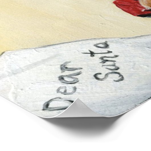 DachshandのSanta Canvas Printのリクエスト ポスター (角)