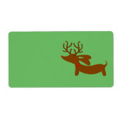 Dachshandクリスマスギフトタグシール |トナカイ ラベル (正面)