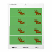 Dachshandクリスマスギフトタグシール |トナカイ ラベル (フルシート)