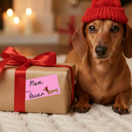 Dachshandクリスマススティッキーギフトラベルラベル ラベル