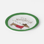 Dachshandクリスマスデザートディスポーザブルプレート ペーパープレート (アングル)