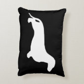 Dachshandシルエット白+アイディア アクセントクッション (裏面(縦))