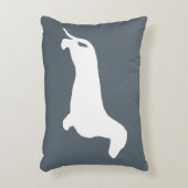 Dachshandシルエット白+アイディア アクセントクッション (正面(垂直))