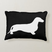 Dachshandシルエット白+アイディア アクセントクッション (裏面)