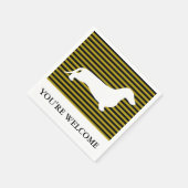 Dachshandシルエット白+アイディア スタンダードカクテルナプキン (角)