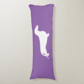 Dachshandシルエット白+アイディア ボディピロー (正面縦)
