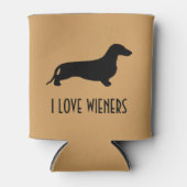 Dachshandシルエット黒+アイディア 缶クーラー (正面)