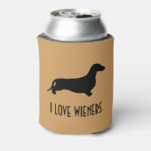 Dachshandシルエット黒+アイディア 缶クーラー (缶裏面)