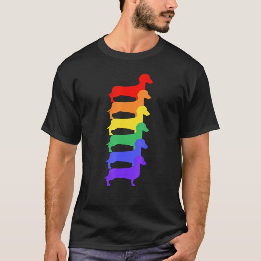 Dachshandシルエッモダント外形公差ダイブ Tシャツ (正面)