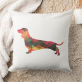 Dachshandジオメトリパターンシルエット クッション (ブランケット)