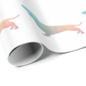Dachshandジオメトリパターンシルエット ラッピングペーパー (ロールコーナー)