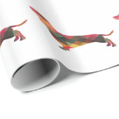 Dachshandジオメトリパターンシルエット ラッピングペーパー (ロールコーナー)