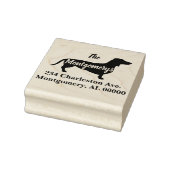 Dachshandドッグシルエットファミリーアドレス ラバースタンプ (スタンプ)