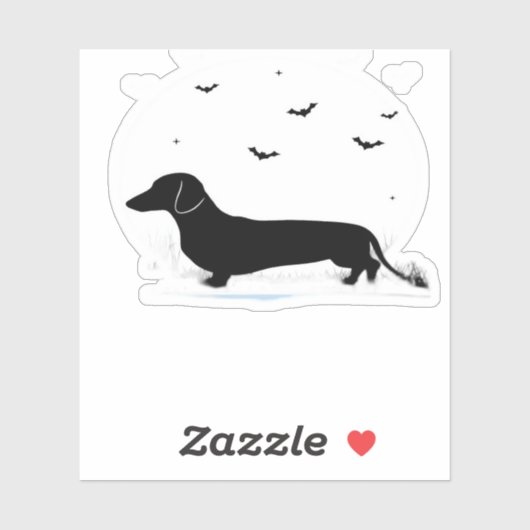 Dachshandハロウィーンの衣装Dachshandは私のボー シール (シート)
