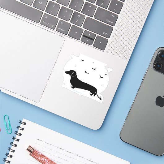 Dachshandハロウィーンの衣装Dachshandは私のボー シール (ノートパソコンとiPhone)
