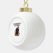 Dachshandハロウィーンの衣装Dachshandは私のボー セラミックボールオーナメント (右)