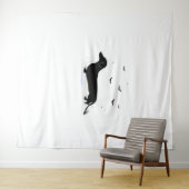 Dachshandハロウィーンの衣装Dachshandは私のボー タペストリー (インサイチュ(横))