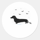 Dachshandハロウィーンの衣装Dachshandは私のボー ラウンドシール (正面)