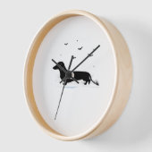 Dachshandハロウィーンの衣装Dachshandは私のボー 壁時計 (傾斜)