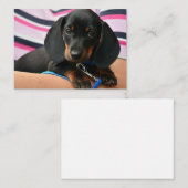 Dachshandパピーノートカード – フラットノートカード ノートカード (正面/裏面)