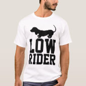 DACHSHAND低ライダーTシャツ Tシャツ (正面)