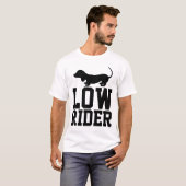 DACHSHAND低ライダーTシャツ Tシャツ (正面フル)