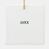 DACHSHAND初めてのクリスマス写真名年 セラミックオーナメント (裏面)