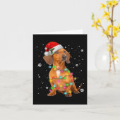 Dachshand犬の木のクリスマスクリスマスのペットのためのギフト カード (黄色い花)