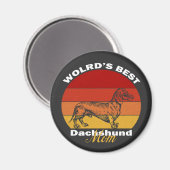 Dachshand – 世界のDachshand最高のマム マグネット (正面/裏面)