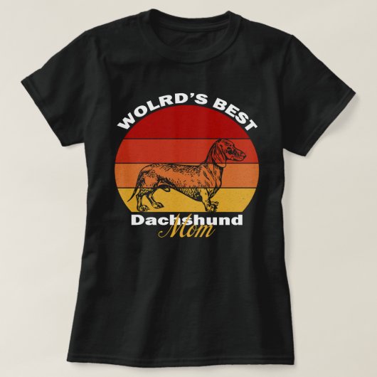 Dachshand – 世界のDachshand最高のマム Tシャツ (デザイン正面)