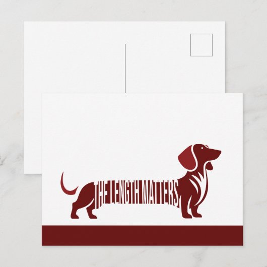 Dachshand – 長さ ポストカード (正面/裏面)