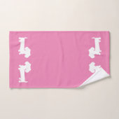 Dachshand 3 – ピースバスタオオルセット淡いピンク バスタオルセット (ハンドタオル)