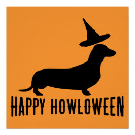 Dachshand Happy Howloween Perfectポスター ポスター