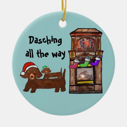 Dachshingずっと セラミックオーナメント (正面)