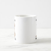 DachshundおもしろいをTieで扱う コーヒーマグカップ (中央)