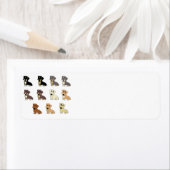 dachshundすべての色の漫画 ラベル (インサイチュ)