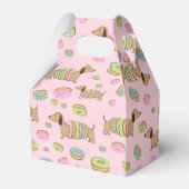 DachshundとDonutsギフト特典ボックスforパーティー フェイバーボックス (裏面サイド)