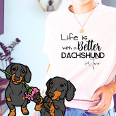 DachshundまたはTWOで人生が良い Tシャツ