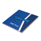 Dachshundオランダルック、パーソナライズ タイル (側面)