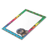 Dachshundカラフル犬の足のパターンメモ帳 ノートパッド (アングル)