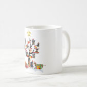 Dachshundクリスマスオンツリーシャツシャツクリスマスギフトアイディア コーヒーマグカップ (正面右)