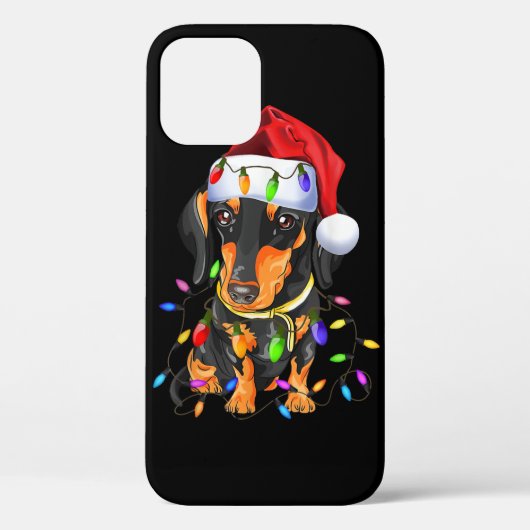 Dachshundクリスマス愛Led TシャツギフトかわいいD Case-Mate iPhoneケース (裏面)