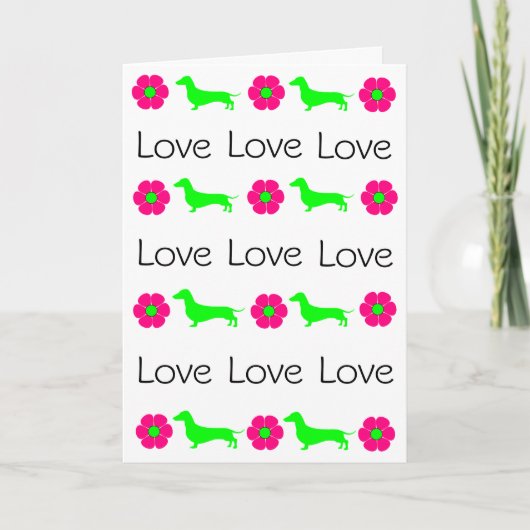 Dachshundグリーティングカード任意の大事な行事 カード (正面)