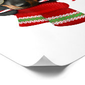 Dachshundシャツかわいいクリスマスギフト愛犬家サン ポスター (角)