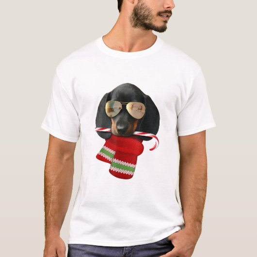 Dachshundシャツかわいいクリスマスギフト愛犬家サン Tシャツ (正面)
