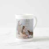 Dachshundソーセージ犬チームDoxie写真 ボーンチャイナマグカップ (正面右)