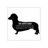 Dachshundドッグアドレススタンプ ラバースタンプ (インプリント)