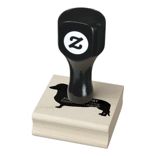 Dachshundドッグアドレススタンプ ラバースタンプ (スタンプ)