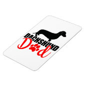 Dachshundパパ4x6マグネット マグネット (左側)