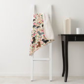 dachshundフローラドッグクリームヴィンテージフローラ シェルパブランケット (インサイチュ)